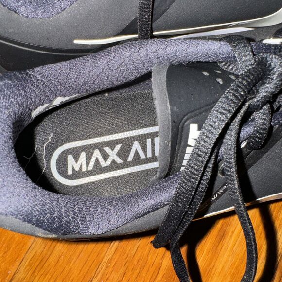 Mens Sz 12 NIKE FlyWire Air Clipper Max Air Baseball Cleats Black White New - Picture 7 of 8